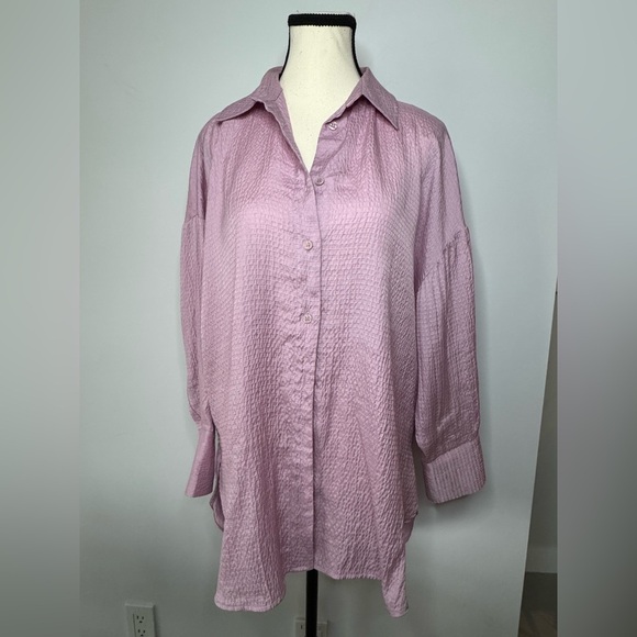 ZARA Pink Open-Back with K not Detail Flowy Top – Size Small - Picture 2 of 9